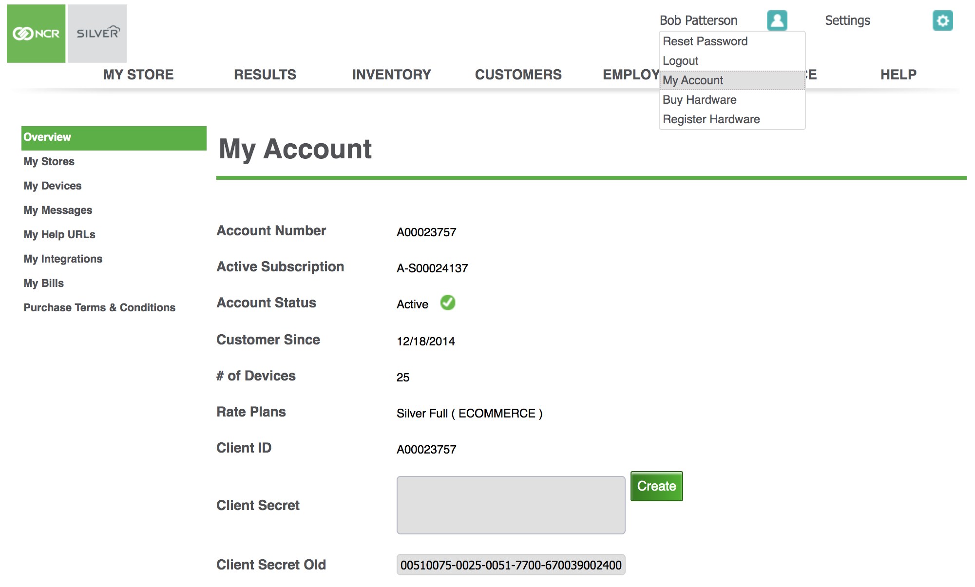 account overview ncr silver