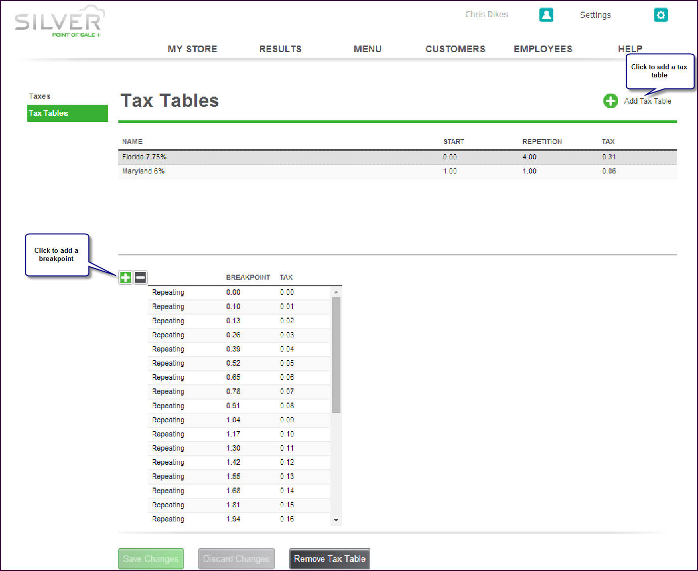 tax table