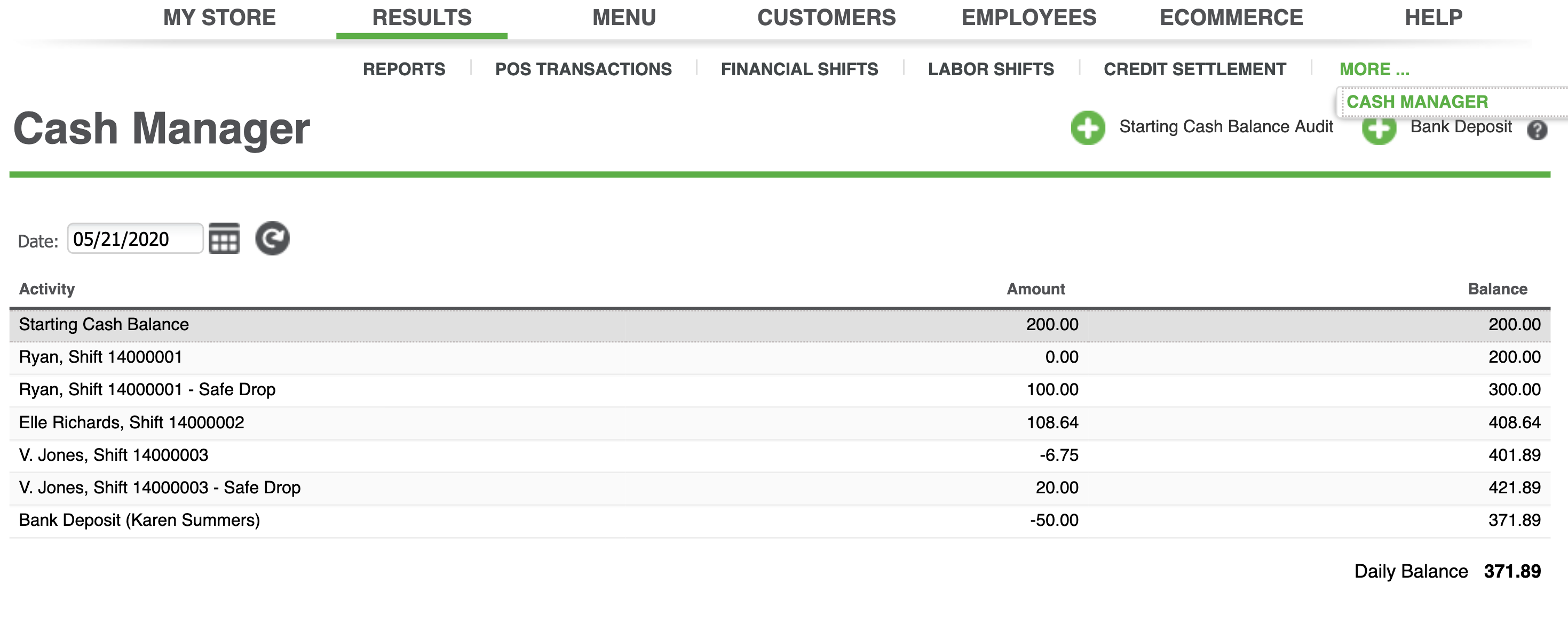 Cash Manager Overview